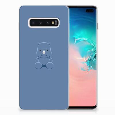 Samsung Galaxy S10 Plus Telefoonhoesje met Naam Baby Rhino Samsung Galaxy S10 Plus Telefoonhoesje met Naam Baby Rhino