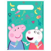 Globos Uitdeelzakjes peppa pig, 6st.