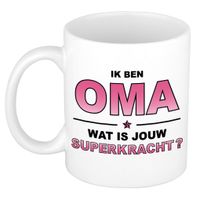 Ik ben oma wat is jouw superkracht kado mok / beker voor Moederdag / verjaardag Ik ben oma wat is jouw superkracht kado mok / beker voor Moederdag / verjaardag