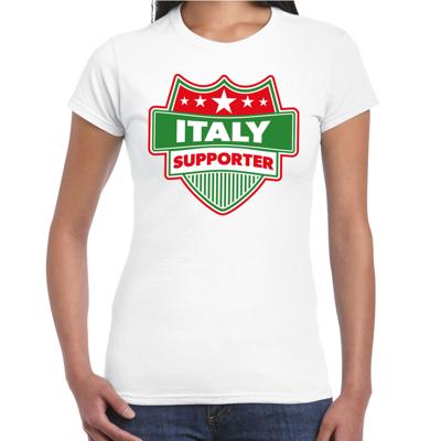 Italie supporters t-shirt - wit - voor dames - Italy - landen shirts - kleding - sport