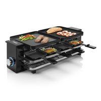 Princess 162925 Raclette Piano Black 8 gourmetstel - thumbnail