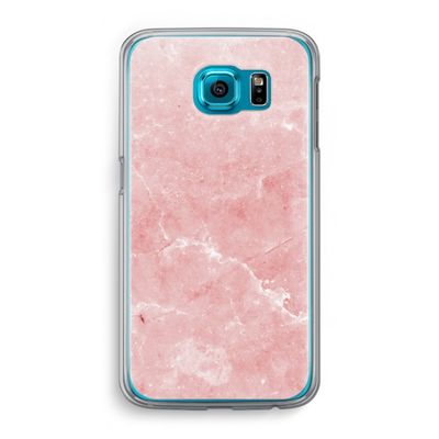 Roze marmer: Samsung Galaxy S6 Transparant Hoesje