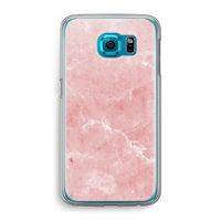 Roze marmer: Samsung Galaxy S6 Transparant Hoesje
