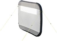 ProPlus windscherm opblaasbaar 160 x 140 cm lichtgrijs/zwart - thumbnail