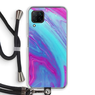 Zweverige regenboog: Huawei P40 Lite Transparant Hoesje met koord