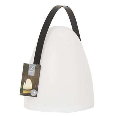 Portable buitenlamp - wit - met greep - op batterijen - binnen/buiten - H30 cm
