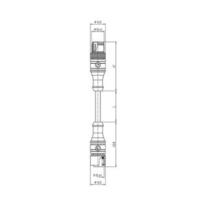 Lutronic 1095 Sensor/actuator aansluitkabel M12 Aantal polen (sensoren): 4 Stekker, recht 5.00 m 1 stuk(s)