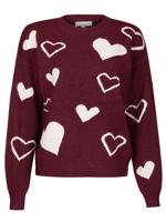 Trui Harten Bordeaux