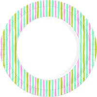Duni papieren borden stripes ø22cm 10st