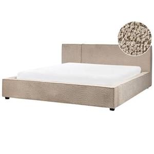 Beliani - MIRANDE - Tweepersoonsbed - Taupe - 180 x 200 cm - Bouclé