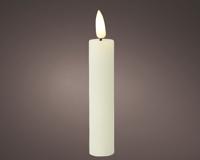 Dinerkaarsset LED vlam 16cm creme 2-dlg