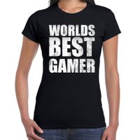 Worlds best gamer / werelds beste gamer cadeau t-shirt zwart dames Worlds best gamer / werelds beste gamer cadeau t-shirt zwart dames