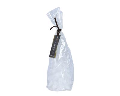 Kaars wax d8h16.5 cm wit kerst - Decoris