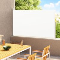 VidaXL Tuinscherm uittrekbaar 180x300 cm crèmekleurig