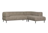 WOOOD Hoekbank 'Lloyd' Rechts, kleur Bruin Melange