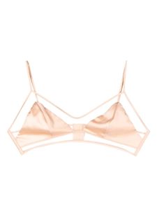 Kiki de Montparnasse soutien-gorge Peep Show en soie - Rose