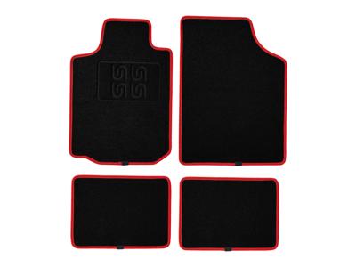 ULTIMATE SPEED Automattenset 4-delig (Zwart/rood)