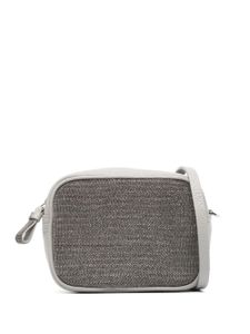 Fabiana Filippi sac à bandoulière à strass - Gris