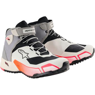 ALPINESTARS CR-X Women's Drystar Shoes, Motorschoenen, Wit-Mid Grijs-Zwart-Diva Roze