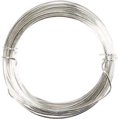 Creativ Company Verzilverd draad, dikte 0,4 mm, verzilverd, 20 m/ 1 rol
