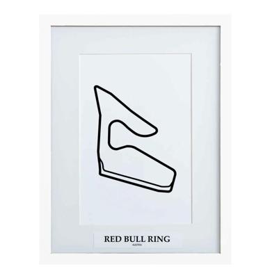 Formule 1 Circuit Red Bull Ring Oostenrijk 3D Print - Wit