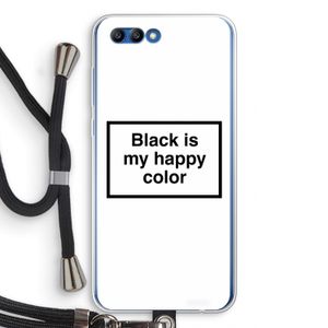 Black is my happy color: Honor 10 Transparant Hoesje met koord