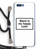 Black is my happy color: Honor 10 Transparant Hoesje met koord