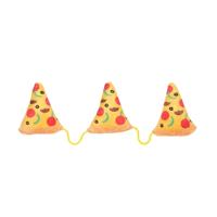 Fuzzyard 3 pizzastukken aan touw met catnip pluche Fuzzyard 3 pizzastukken aan touw met catnip pluche