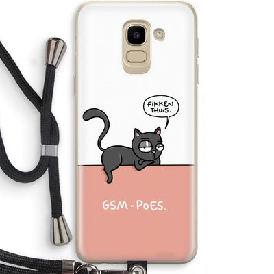 GSM poes: Samsung Galaxy J6 (2018) Transparant Hoesje met koord