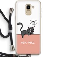 GSM poes: Samsung Galaxy J6 (2018) Transparant Hoesje met koord