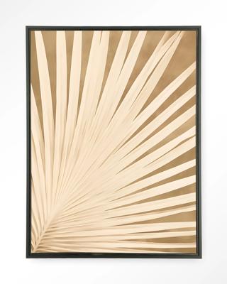 Urban Cotton Wandkleed 'Beleaf' 145 x 190cm in Floating Frame - black