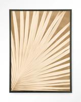 Urban Cotton Wandkleed 'Beleaf' 145 x 190cm in Floating Frame - black