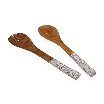 Set Keukengerei Versa Glob Mangohout 6 x 1 x 30 cm