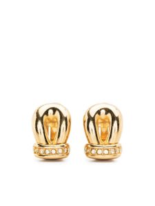 Christian Dior Pre-Owned boucles d'oreilles serties de strass (années 1980)