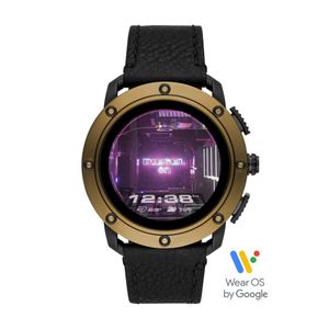 Horlogeband Diesel DZT2016 Leder Zwart 24mm