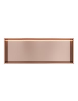 Hotbath &MORE Inbouwnis 30x80x10cm met LED IP44 Geborsteld Koper PVD