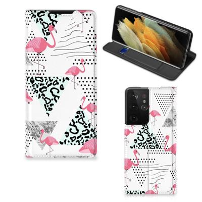 Samsung Galaxy S21 Ultra | Hoesje maken | Flamingo Triangle