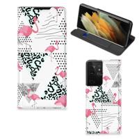 Samsung Galaxy S21 Ultra | Hoesje maken | Flamingo Triangle