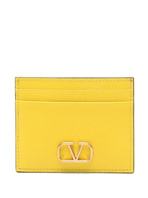 Valentino Garavani porte-cartes à détail VLogo - Jaune
