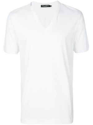 Dolce & Gabbana t-shirt à col v - Blanc