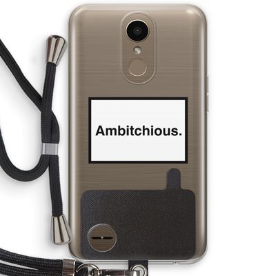 Ambitchious: LG K10 (2017) Transparant Hoesje met koord