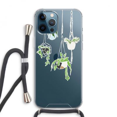 Hang In There: iPhone 12 Pro Max Transparant Hoesje met koord