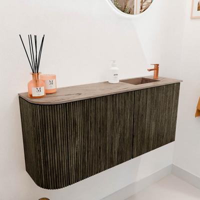 Toiletmeubel Mondiaz Joya Dlux | 91.6 cm | Meubelkleur Shadow | Faye wastafel Arena Wasbak Rechts | 1 kraangat