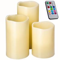 tectake® - Set van 6 LED kaarsen met kleurverandering - 2x3 verschillende hoogtes- 402888 - thumbnail