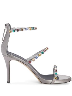 Giuseppe Zanotti sandales Harmony Diamond 100 mm - Gris
