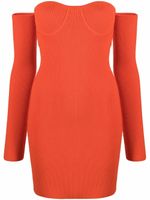 Helmut Lang robe courte Contour à encolure cœur - Rouge