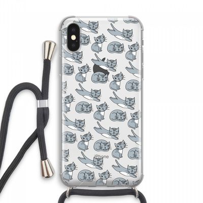Poezen: iPhone XS Max Transparant Hoesje met koord