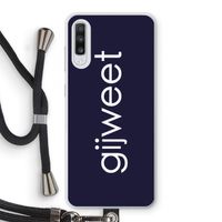 Gijweet: Samsung Galaxy A70 Transparant Hoesje met koord