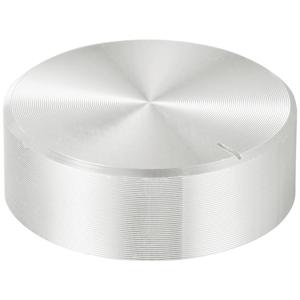 TRU COMPONENTS TC-11696484 Draaiknop Met knopmarkering Zilver (Ø x h) 29 mm x 10 mm Aluminium, Plastic 1 stuk(s)