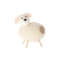Deco schaap op pootjes h6cm wit